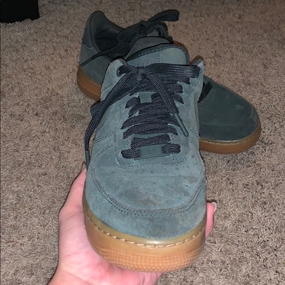 SUADE EMERALD GREEN AIR FORCE 1 - Picture 2 of 6